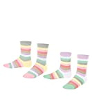 ESPRIT Kinder Socken Multi Stripe 2-Pack, Biologische Baumwolle, 2 Paar, Rosa (Rose 8738), 35-38