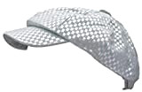 Evil Wear Herren Damen Muetze Golf Cap Karomuster Designer Kopfbedeckung Silber/Weiss