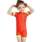 FAIRYRAIN Baby Kleinkind Jungen Mädchen EIN Stück Kurzarm Badeanzug UPF 50 Badeanzug Tauchanzug Wetsuit für Wassersports XL