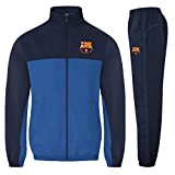 FC Barcelona - Herren Trainingsanzug - Jacke & Hose - Offizielles Merchandise - Geschenk für Fußballfans - Reflexblau - L