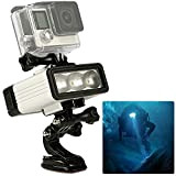 FIRST2SAVVV GO-BGD-A01 Unterwasser 40m wasserdichte Leistungs-dimmbare LED-Video Aluminium-Flash Fill Light Night Light für Gopro Hero 4 GoPro Hero 5 GoPro ...