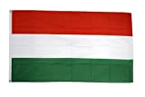 Flaggenfritze® Flagge Ungarn, ungarische Flagge hissfertig mit Ösen + gratis Sticker 60 x 90 cm