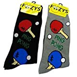 Foozys Herren Ping Pong Coole Sportneuheit Crew Socken | 2 Paar