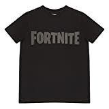 Fortnite Text-Logo Jungen T-Shirt Schwarz/Schwarz 13-14 Jahre