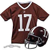 Franklin Sports NCAA Kinder Fußballhelm und Trikot Set - Jugend Fußball Uniform Kostüm - Helm Trikot Kinnriemen