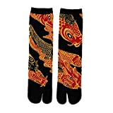 Froiny Split Toe Socken Japanische Traube Karpfen Welle Sommer Persönlichkeit Tabi Socken Tabi Flut Socken Tube Socken Sandalen Socken