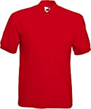 Fruit of the Loom - Polo-Shirt 'Piqué Polo 65/35' Red,XXL