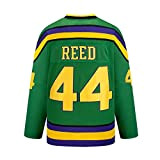 Fulton Reed #44 Mighty Duck Eishockey Trikot Jersey Urlaubs Film Genähte Buchstaben Zahlen Sweatshirts Atmungsaktives Langarm Ice Hockey Jersey,Green,3XL(Bust:137cm)
