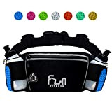 FunH2OBelt (Blau - Groß) Trinkgürtel Hydration Laufende Band mit Wasser Flaschen 175 ml - Hüfttasche für Outdoor und Sport, mit ...