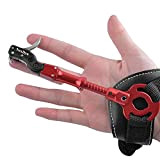 Generic Bogenschießen Handschlaufe Entriegelungshilfe für Compoundbogen, Outdoor 360 Rotating Caliper Spannhilfen(Rot)