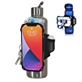 Gym Wallet - Einzigartiger Wasserflaschengurt mit 360° smart Lock Handyhalter, Kartenfach, Karabiner und Stretch Tasche Moderner Wasserflaschenhalter 18-20 oz für ...