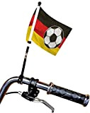 HAAC Flagge Fahnen mit Ball für Fahrrad Deutschland Höhe 30 cm Fußball EM 2016
