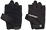 Harbinger Training Grip Gloves, Handschuhe zum Schwergewichtheben für besseren Handflächenschutz, Large, Unisex, Schwarz