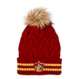 Harry Potter Mütze für Mädchen und Jungen, Hogwarts Mütze für Kinder, Jugendliche und Erwachsene, Gryffindor Mütze Winter-Accessoires - Rot