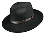Harrys-Collection Günstiger Hut mit braunem Band in schwarz, Größe:59