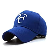 Hat Geburtstagsgeschenk 100% Baumwolle 3D-Stickerei-Tennisstar Roger Federer Dad Hat Sport Baseballmütze Unisex-Snapback Caps Tennis F Herren Caps (Color : Blue, ...