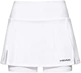 HEAD Mädchen Club Basic Skirt G Skirts, Weiß (White), 128 (7-8 Jahre)
