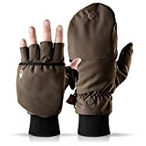 HEAT 2 fingerlose Touchscreen Handschuhe und Fäustlinge Kombination, warme Winterhandschuhe gegen den Wind und Kälte im Winter – Sporthandschuhe, Fahrradhandschuhe ...
