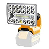 Hipoke 18V 2000LM Multifunktionales kabelloses LED-Arbeitslicht Langstreckenscheinwerfer mit USB-Taschenlampe Kompatibel mit Dewalt 18V-Akku für Outdoor-Taschenlampe Baustellencamp (keine Batterie)