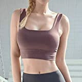 Hohe Stoßfeste Sportunterwäsche Fitness-BH Für Frauen Im Stil Eines Fitness-BHS Mit Yoga-Tanzübungen,Purple-S