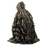 HYFAN Ghillie Suit Poncho Outdoor 3D Blätter Camouflage Camo Cape Umhang für Militär, CS, Dschungeljagd, Paintball, Airsoft, Wildlife-Fotografie, Halloween ( ...