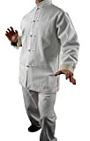 Interact China Handgemachte Weißer Kung Fu Tai Chi Premiumleinen Anzug Von Maßschneider #104