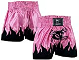 Islero Damen Pink Muay Thai Shorts Fight MMA Kickboxen Shorts Grappling Martial Arts Gear UFC Cage Fighting Shorts Damen Kleidung, ...