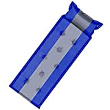 Isomatte selbstaufblasend, ultraleichte Isomatte mit Kissen, tragbares Luftmattenschaumbett zum Wandern FANJIANI (Color : Blue, Size : 5cm Thick)