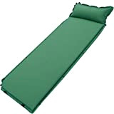 Isomatte selbstaufblasend, ultraleichte Isomatte mit Kissen, tragbares Luftmattenschaumbett zum Wandern FANJIANI (Color : Green, Size : 5cm Thick)