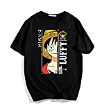 itachigo Luffy T-Shirt Männer/Frauen Casual Rundhalsausschnitt Kurze Ärmel Tops Anime Print Streetwear T-Shirt