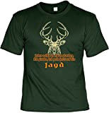 Jäger Sprüche T-Shirt Geschenk Set : Ich gehe jetzt auf die Jagd - Jäger Shirt + Minishirt Farbe: dunkelgrün Gr: ...