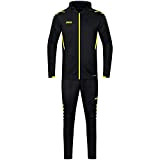 JAKO Damen Trainingsanzug Challenge mit Kapuze, schwarz/citro, 40