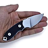 JPCRMOV Outdoor Messer Feststehende Klinge D2, Mini Jagdmesser Gürtelmesser Messer mit Kydex Scheide, Camping Neck Knife Survival Messer - Klingenlänge ...