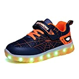 Kauson Unisex Kinder LED Schuhe 7 Farbe USB Aufladen LED Leuchtend Outdoor Sportschuhe Low Top Atmungsaktives Ultraleicht Wasserdicht Laufschuhe Gymnastik ...
