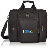 KAZE SPORTS Deluxe Bowling Bag for Single Ball - Tote Bag with Two Side Pockets (Black)