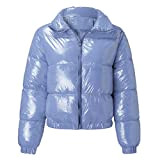 KeYIlowys GläNzende Brotjacke Daunenjacke Aus Baumwolle Jacke Jacke Mode Warme Reine Farbe Daunenjacke Brotjacke