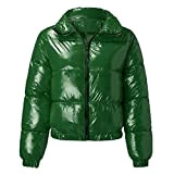 KeYIlowys GläNzende Brotjacke Daunenjacke Aus Baumwolle Jacke Jacke Mode Warme Reine Farbe Daunenjacke Brotjacke