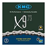 KMC Fahrrad Kette KMC X-9-73 grau 9-fach 18 27 Gang 116 Glieder Karton Shimano Schaltung, 300405