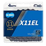 KMC Unisex – Erwachsene BlackTech X11EL 11-Fach Kette 1/2" x11/128, 118 Glieder, schwarz