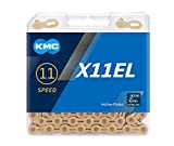 KMC Unisex – Erwachsene Ti-N X11EL 11-Fach Kette 1/2" x11/128, 118 Glieder, Gold