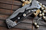 Koobi Damast-Taschenmesser mit Damastklinge, maßgefertigt