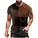 Kurzarm T Shirt Herren Mode 3D Drucken Kurzarmshirt Rundhals Sommer T Shirts Männer Sportshirt Sweatshirt Hemd T Shirt Top