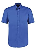Kustom Kit Businesshemd, Herren, kurze Ärmel, Oxford-Gewebe, einfarbig Gr. X-Large, königsblau