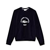 Lacoste Herren Sweatshirt SH8343, Männer Pullover,sportlicher Sweater,Logo,Regular Fit,Blau,M