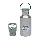 LÄSSIG Kinder Edelstahlflasche Trinkflasche mit zusätzlichem Sport Cup Auslaufsicher/Bottle Stainless Steel Adventure Bus