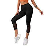 Leggings FüR Damen - Hosen Rlastik Yogahosen für Frauen Nahtlose Sporthose für Frauen Laufende Sport-Yoga-Hosen Glänzende Leggings Damen Schwarz