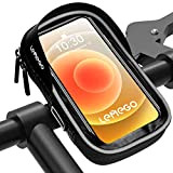 LEMEGO Handyhalterung Fahrrad Wasserdicht Lenkertasche Fahrradtasche Handyhalter 360°Drehbarem Fahrradhalterung Handy Lenker Halterung Fahrradlenker Tasche Rahmentasche für Smartphone bis zu 6.8 ...