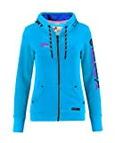 M.Conte Rachel Damen Hooded Sweater Sweat-Shirt-Jacke S M L XL Weiss Blau Grau Schwarz Pink Mit Kapuze (XL, Türkis Blau) ...