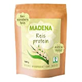 MADENA Reisprotein 1 Kg, Vegan Protein mit 87% Proteingehalt, Extra mild, Besonders fein, 100% Proteinisolat, Veganes Protein, Glutenfrei, laktosefrei