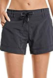 Marc O’Polo Body & Beach Damen Marc O´Polo Beach-Shorts Badeshorts, Schwarz (Blauschwarz 001), 36 (Herstellergröße: S)